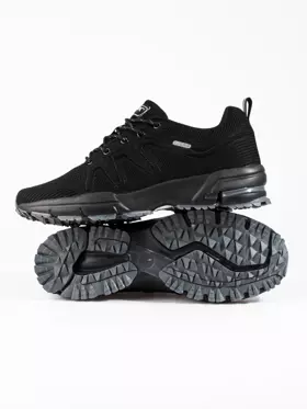 Męskie buty sportowe tekstylne czarne DK
