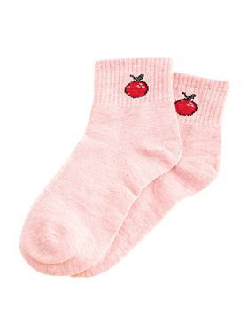 Skarpetki dziecięce  różowe jabłko