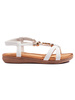 Chic White Sandals with Decorative Elements