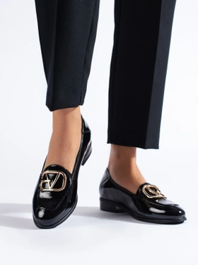 Black Patent Eco-Leather Loafers by Potocki