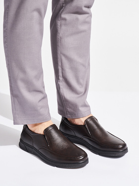 Brown Eco-Leather Loafers