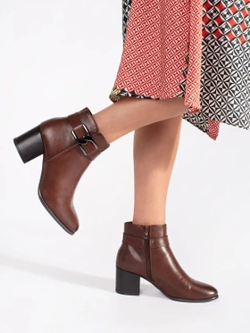 Charming Sergio Leone Brown Ankle Boots with Heels