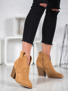 Suede Heeled Cowboy Boots