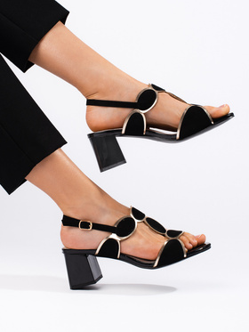 Black Buckle Sandals