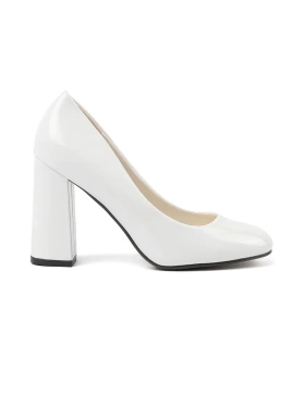 White Patent Pumps