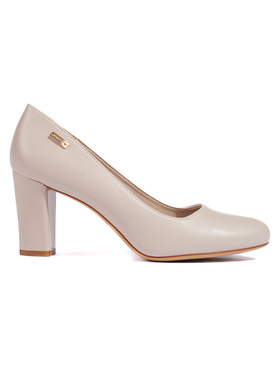 Comfy Grey Block Heels by Sergio Leone