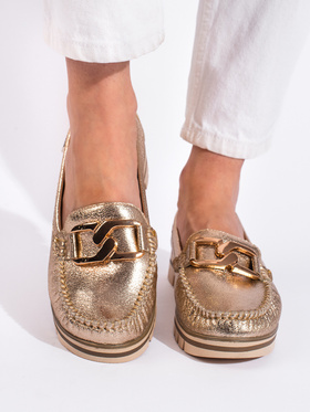 Golden Platform Loafers