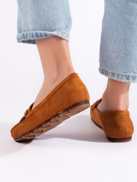 Suede Loafers in Camel Tan