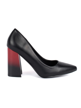 Black Block Heel Pumps