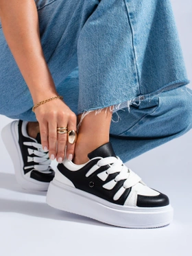 Chunky Black-and-White Sneakers