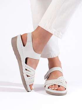 White Velcro Sandals