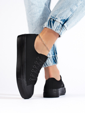 Black Platform Sneakers