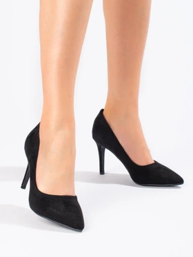 Chic Black Suede Heels