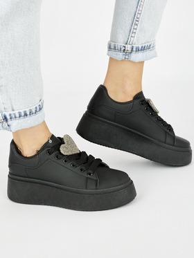 Black Platform Sneakers