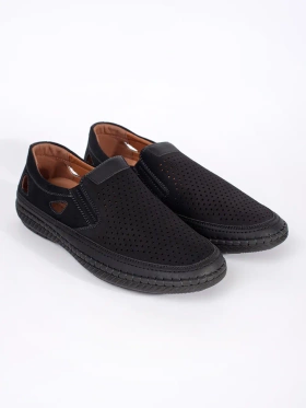 Black Perforated Classic Shoes