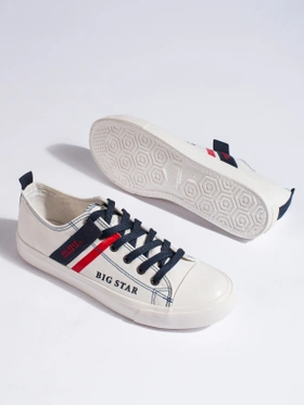 Playful White Sneakers by BIG STAR LL174005