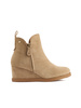 Beige Wedge Ankle Boots