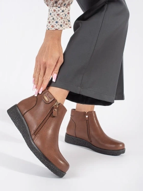 Warm & Cozy Brown Leather Ankle Boots by Sergio Leone