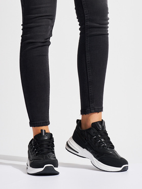 Black Chunky Sole Sneakers