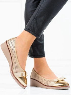 Potocki Gold Cutout Pumps