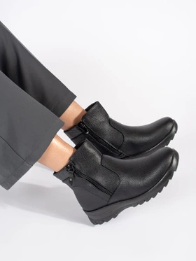 Cozy Black Warm Ankle Boots