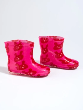 Playful Pink Bunny Wellies