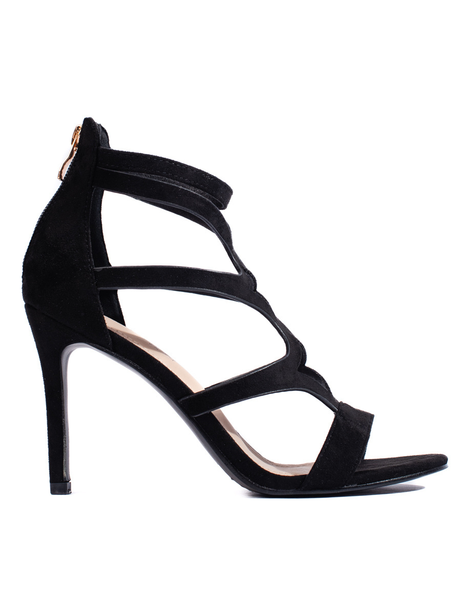 Black Elegance Heeled Sandals