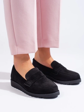 Classic Black Suede Loafers