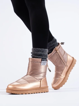 Gold Potocki Snow Boots with Low Top