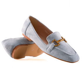 Suede Blue Loafers