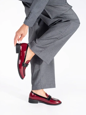 Glossy Burgundy Loafers