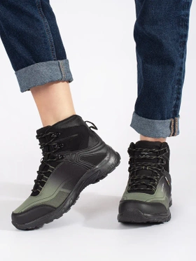 Black and Green Adventure Boots