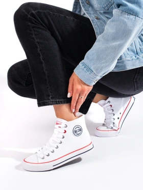 High-Top White Sneakers by BIG STAR T274026101