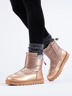 Gold Potocki Snow Boots with Low Top