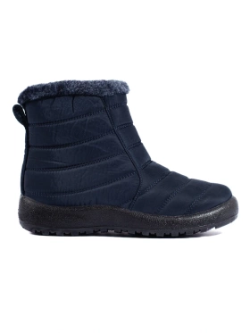 Comfy Navy Ankle Snow Boots by Potocki