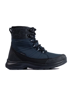 Lace-Up Navy Softshell Snow Boots