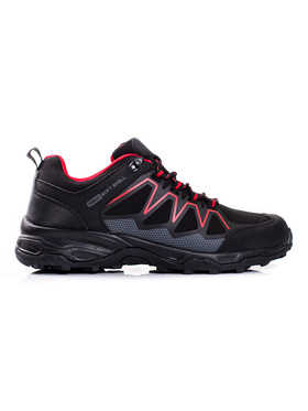 Black and Red Softshell Outdoor Trekking Shoes