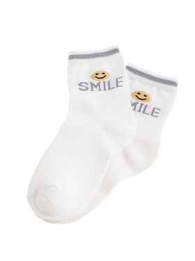 White Children's Socks Smile