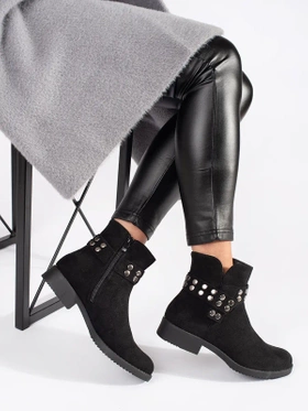 Suede Low-Cut Ankle Boots