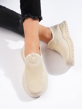 Beige Canvas Sneakers