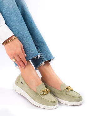 Comfortable Green Platform Loafers