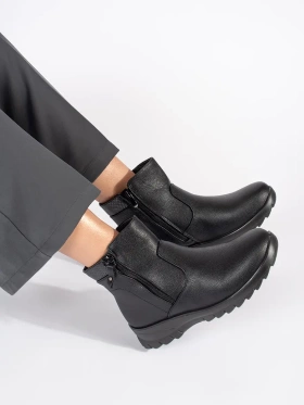 Cozy Black Warm Ankle Boots