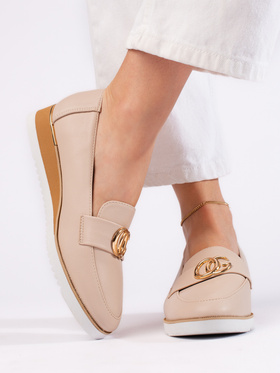 Chic Beige Slip-On Loafers