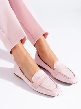 Chic Light Pink Loafers