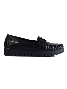 Eco Leather Black Loafers