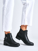 Chic Black Flat Ankle Boots