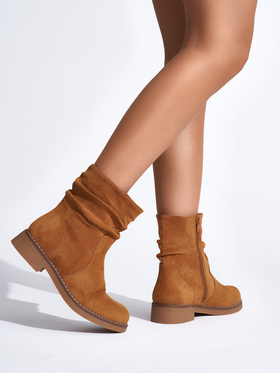 Chic Brown Cowboy Ankle Boots