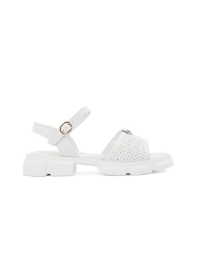 White platform sandals