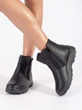 Black Cozy Lightweight Ankle Boots