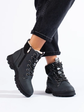 Black Sporty Hiking Boots